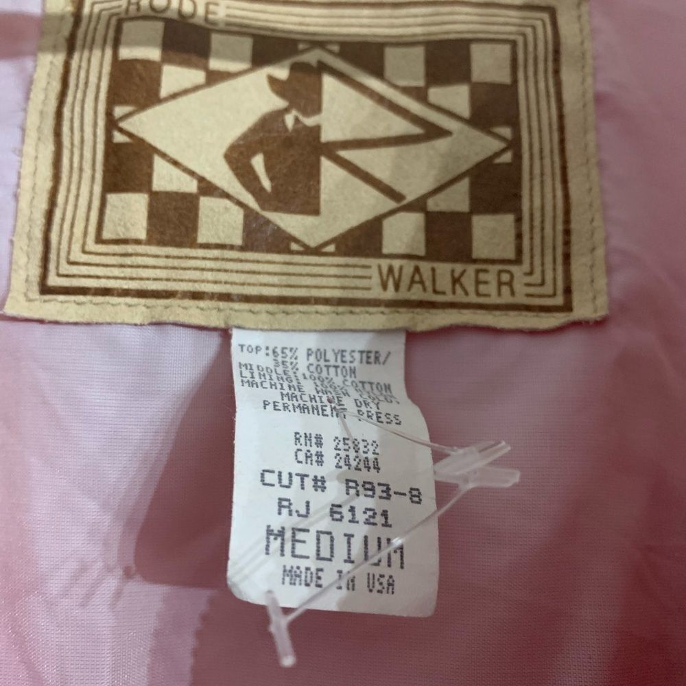 Rode Walker medium jacket with western pattern Jacket Red medium. Made in USA - Picture 7 of 8